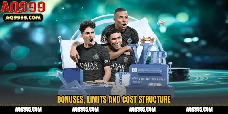 Bonuses, limits and cost structure