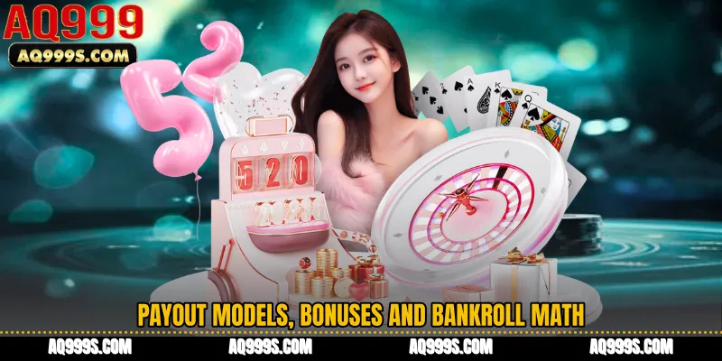 Payout models, bonuses and bankroll math
